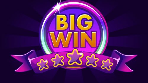 Big win banner background for online casino, poker, roulette, slot machines, card games.